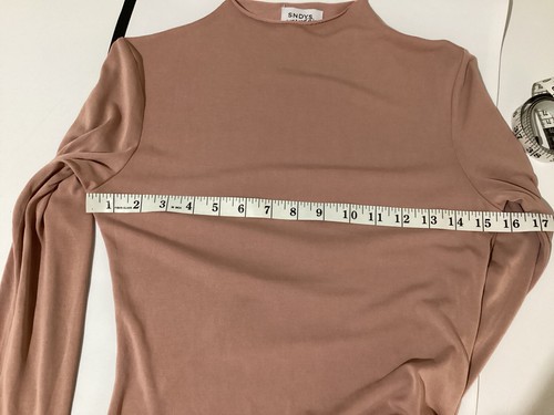SNDYS Women's Bodysuit With Thumbholes Size Large Snap Button Close Long Sleeve - Picture 9 of 11