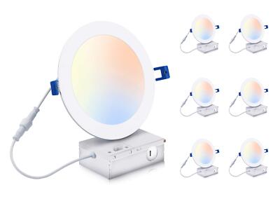 CLOUDY BAY 6 inch 3000K/ 4000K/ 5000K 3 Color Temperature Selectable,Dimmable...