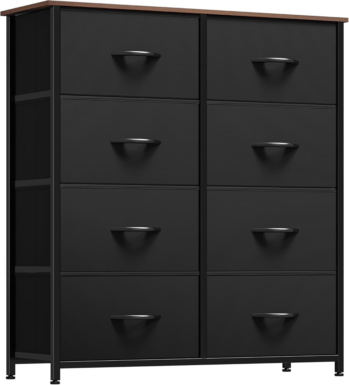 8-Drawer Tall Black Dresser for Stylish Storage