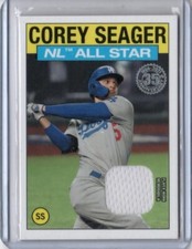 2021 Topps Series 2 COREY SEAGER 1986 35th Anniversary Jersey Relic Dodgers