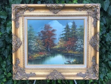 EUGENE KINGMAN Original 1960s MODERN LANDSCAPE IMPRESSIONIST Oil & Canvas Listed