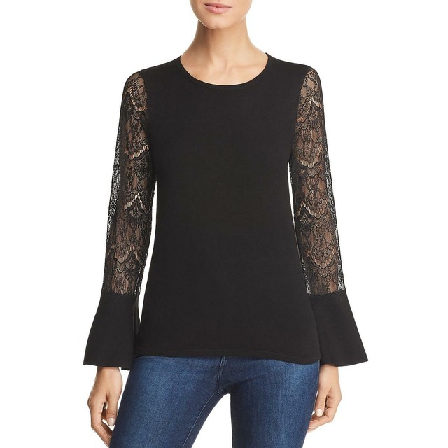 Design History Womens Black Lace Bell Sleeve Shirt Blouse Top XL BHFO 1898 for sale online | eBay