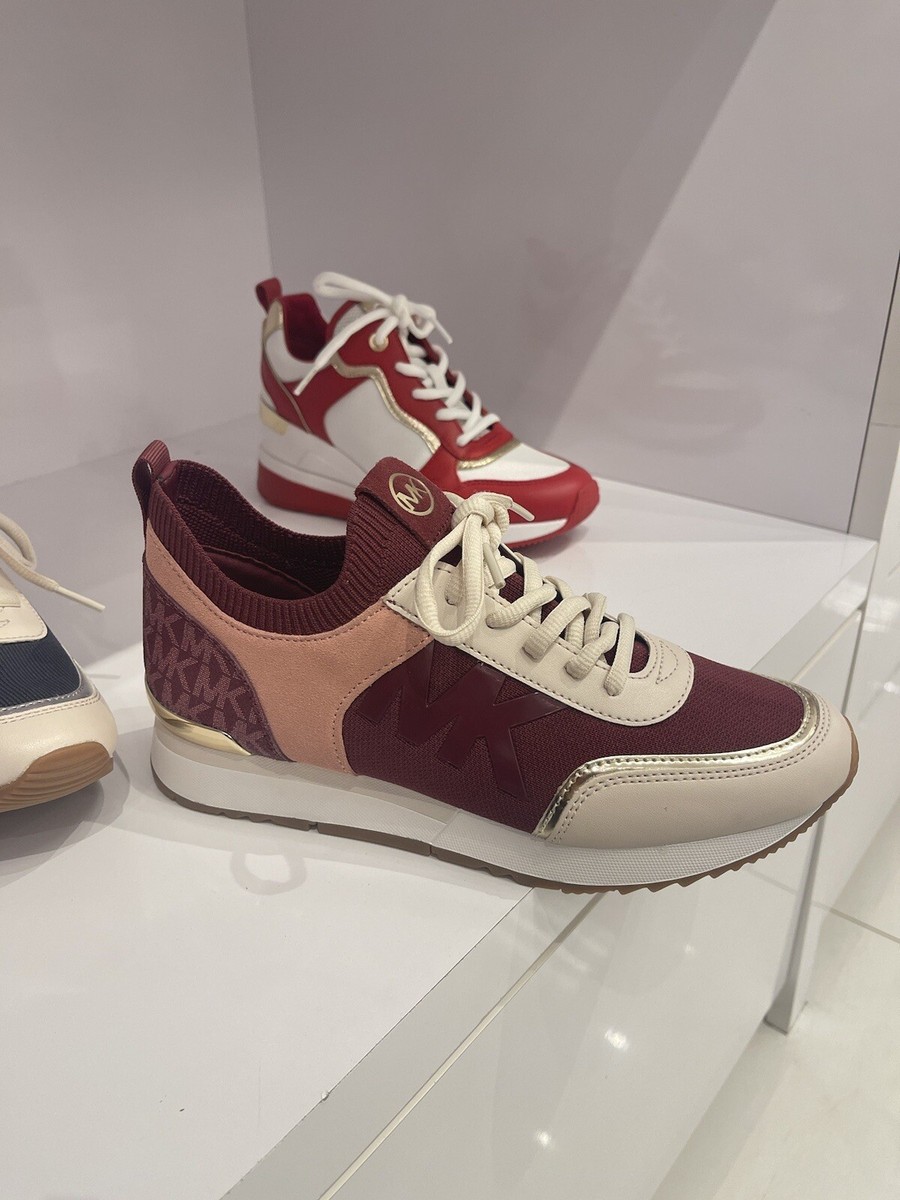 ★Michael Kors★Men's TRAINER - Trainers★Chocolate Michael Kors Jenkins Stretch Knit Trainer Sneaker MK Patch