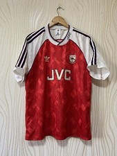 ARSENAL LONDON 1990 1991 HOME FOOTBALL SHIRT SOCCER JERSEY ADIDAS sz 42/44 RED M