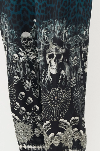CAMILLA Pants Animal Anarchy Tuck Front Harem Size M AU 12/US 8 Skull MEXICO - Picture 8 of 20