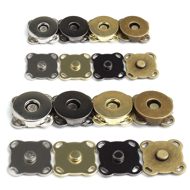 Gold (18mm) Magnetic Clasp Metal Snap Fastener Button Closure with