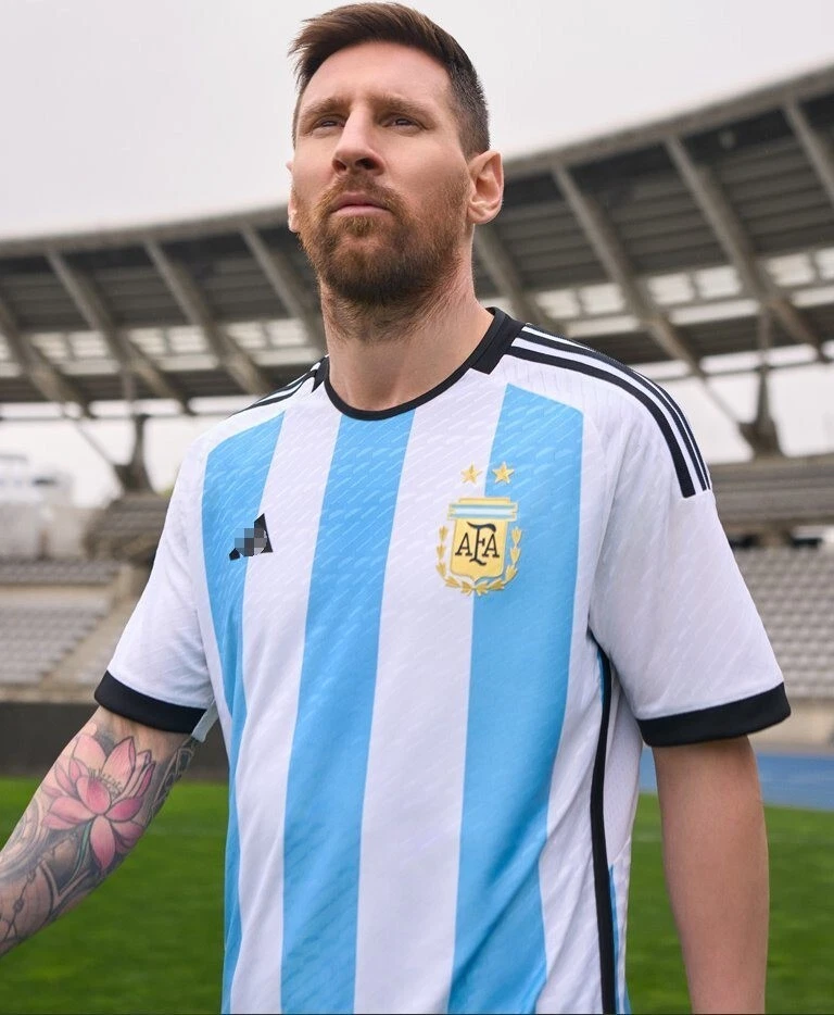 Argentina No.10 Messi Jersey (26 Yards), Argentina Soccer Jersey 2022,  Messi Shirt Short Sleeve Football Kit, Kids/Adult Soccer Fans Gifts 