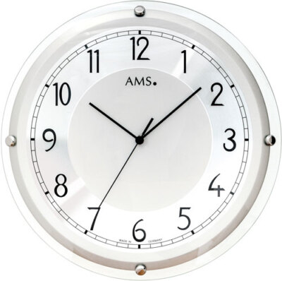 AMS 5542 Wanduhr modern Gehäusedurchmesser 40 cm Funkwanduhren Bürouhren