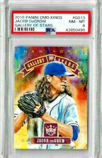 2018 Panini Diamond Kings Jacob DeGROM Gallery of Stars PSA 8
