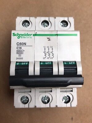 Schneider C60N C16 6000 3 24350  3 Pole Type C CIRCUIT BREAKER
