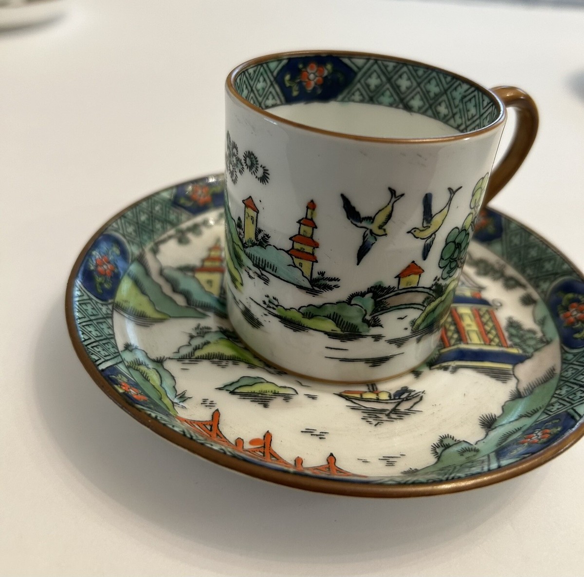 CROWN staffordshire 陶器　England Vintage Rare Crown Staffordshire Bone China By Tiffany & Co
