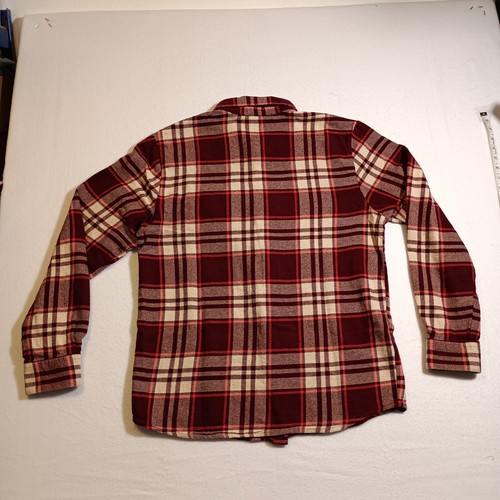 Volcom Red Flannel Shirt M Long Sleeve Warm PNW Alaska Style Pre-Owned - Picture 15 of 21