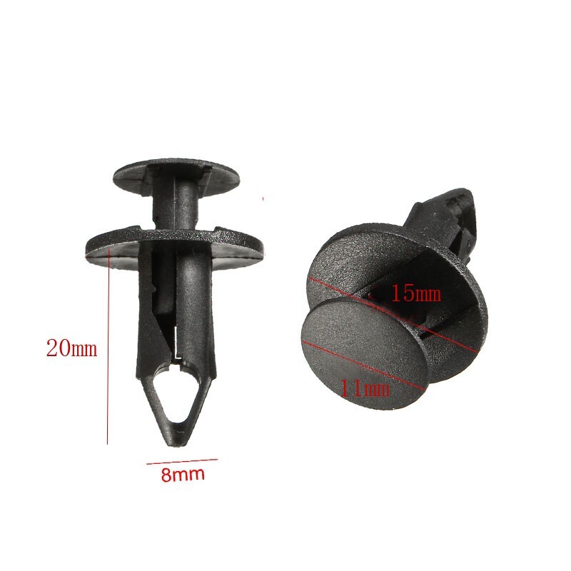 50* Automotive Plastic Push Pins Rivet Car Bumper TrimClips Fastener