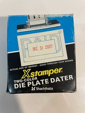 Xstamper Two-Color Die Plate Dater Year 1996-2007 Shachihata No. 66110