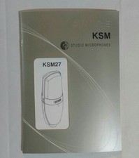Shure KSM27 Condenser Microphone User Guide Manual Specs 