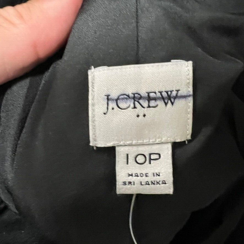 J.Crew $188 Petite Cotton Blend Textured Blazer Black Size P10 BZ019 - Picture 9 of 9
