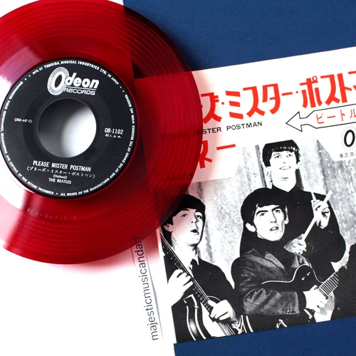ORIGINAL 1964 RED VINYL THE BEATLES MISTER POSTMAN MONEY 7" VINYL RARE