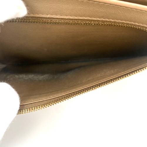 Celine Bifold Long Wallet Large Strap Leather Beige - Imagen 20 de 24