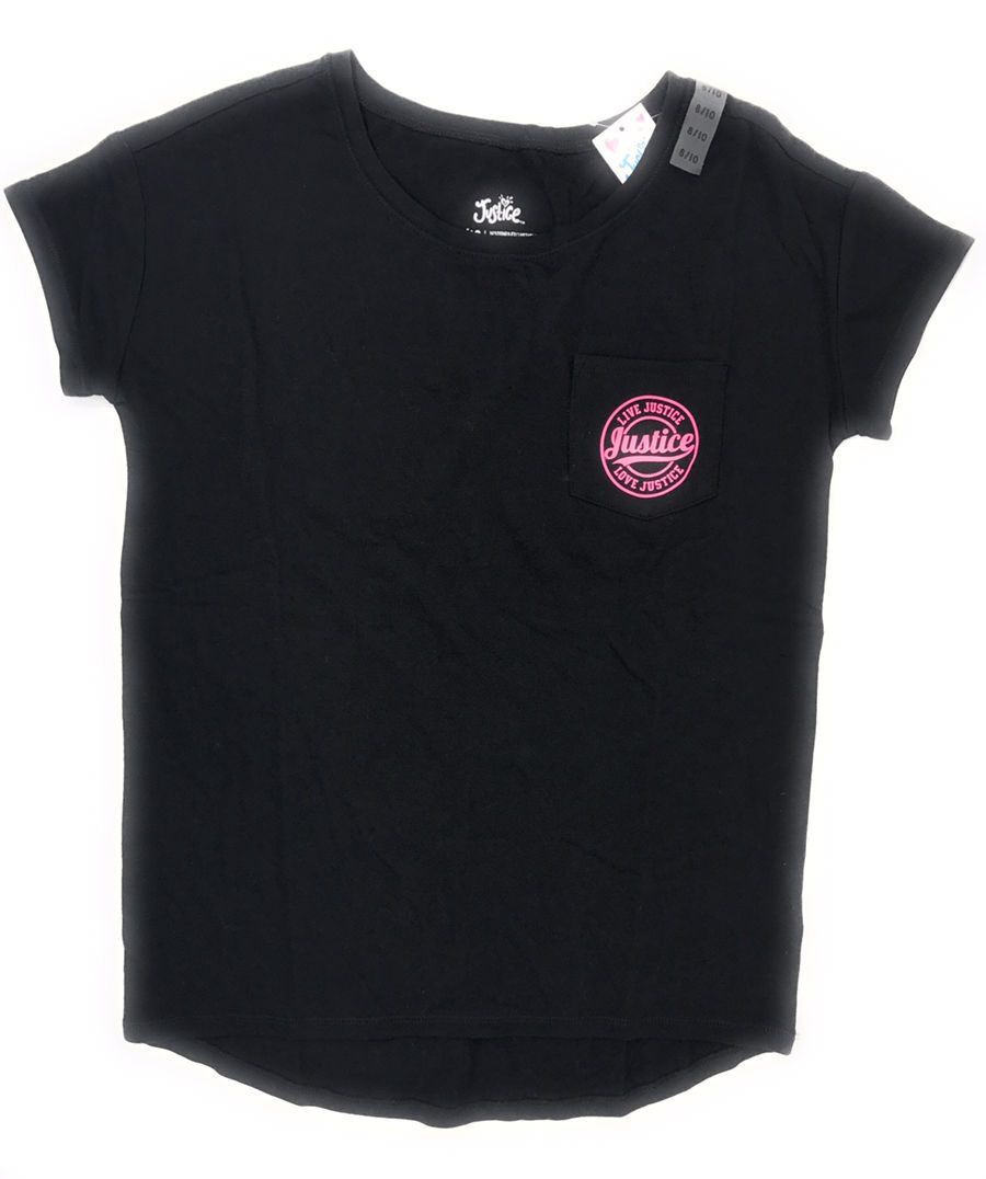 Justice for Girls Black Live Justice Shirt 2016~Size 16/18~NWT~Back to School!