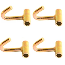 Finger J Hook Tow Attachment for 2" Ratchet - Trailer Tie Down Auto Haul 4 pcs