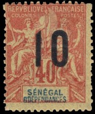 SENEGAL 76a - Navigation and Commerce "Provisional" Type II (pa42128) $35