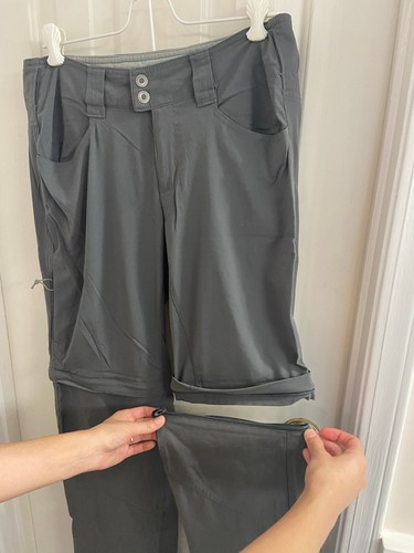 Columbia Womens Gray Omni Shield Convertible Zip Off Pants Size 8 Regular - Picture 3 of 9