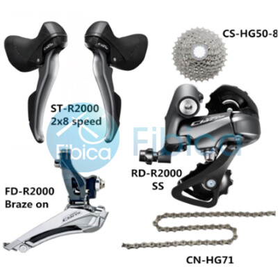 New Shimano Claris R2000 Road Drivetrain Group Groupset 2x8 New Shimano Claris R2000 Road Drivetrain Group Groupset 2x8