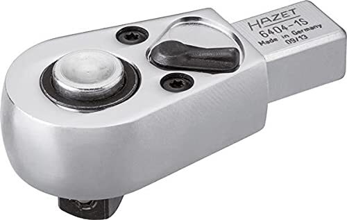 NEW - Hazet 6404-1S Testa ad Innesto con Cricchetto Reversibile, Argento, Attacc