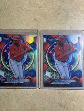 Cristhian Vaquero 2023 Bowman's Best Top Prospect Refractor & Base Nationals