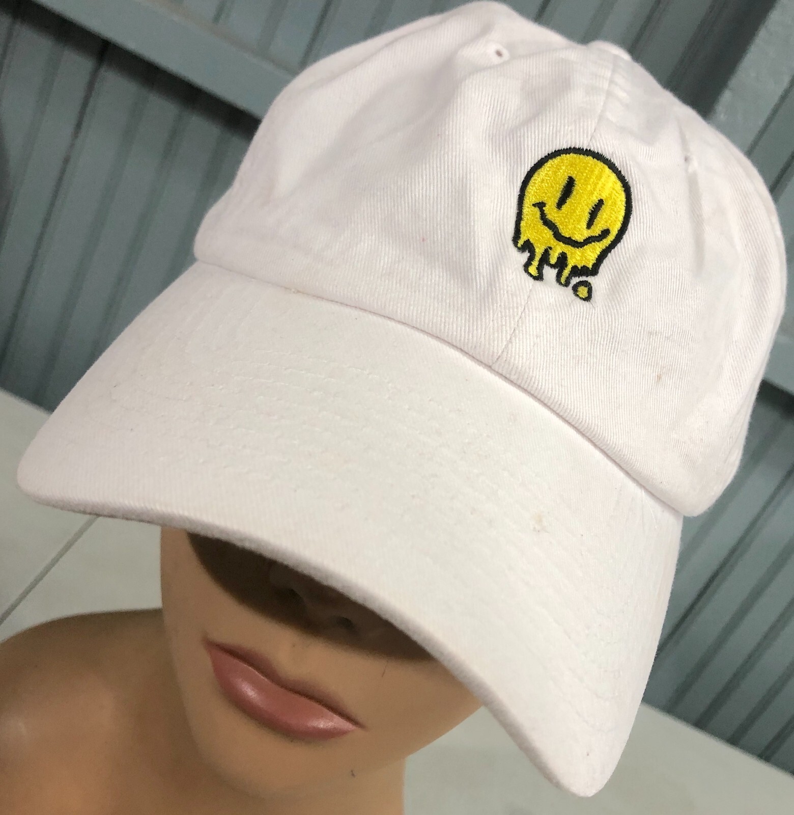 KB Ethos Dripping Smiley Face Strapback Baseball … - image 1