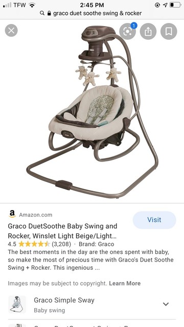 graco duetsoothe swing and rocker winslet one size