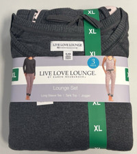 Women's Size XL Live Love Lounge By Karen Neuburger 3-Piece Lounge Set Pajamas