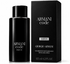 Armani Code Parfum for Men 4.2 oz / 125ml Refillable Spray New in Box