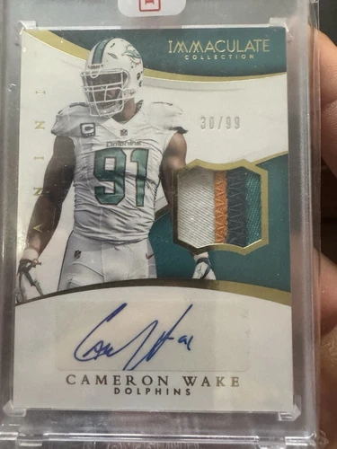 Cameron Wake 2015 Panini Immaculate Collection - #ISP-CW 30/99 Patch Auto RARE!!