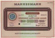 Mannesmann Düsseldorf 1958 Röhrenwerke Vodafone Arcor D2 Mobilfunk Otelo 100 DM