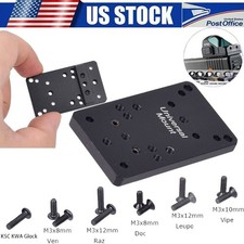 For Glock Universal Optic Mount Red Dot Sight Base Mount Pistol Rear Sight Plate