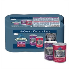 Wilderness Beef & Chicken & Salmon & Chicken Wet Dog Food Variety 6 Pack 12.5oz 6.02 per gallon