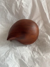 John Fox hand carved bog yew wood curled sleeping cat Perry Lancaster interest 