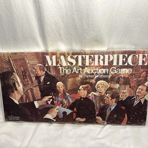 VTG Masterpiece The Art Auction Board Game 1970 Parker Brothers COMPLETE