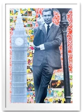 E.M ZAX- Mixed media collage on paper "Bond "