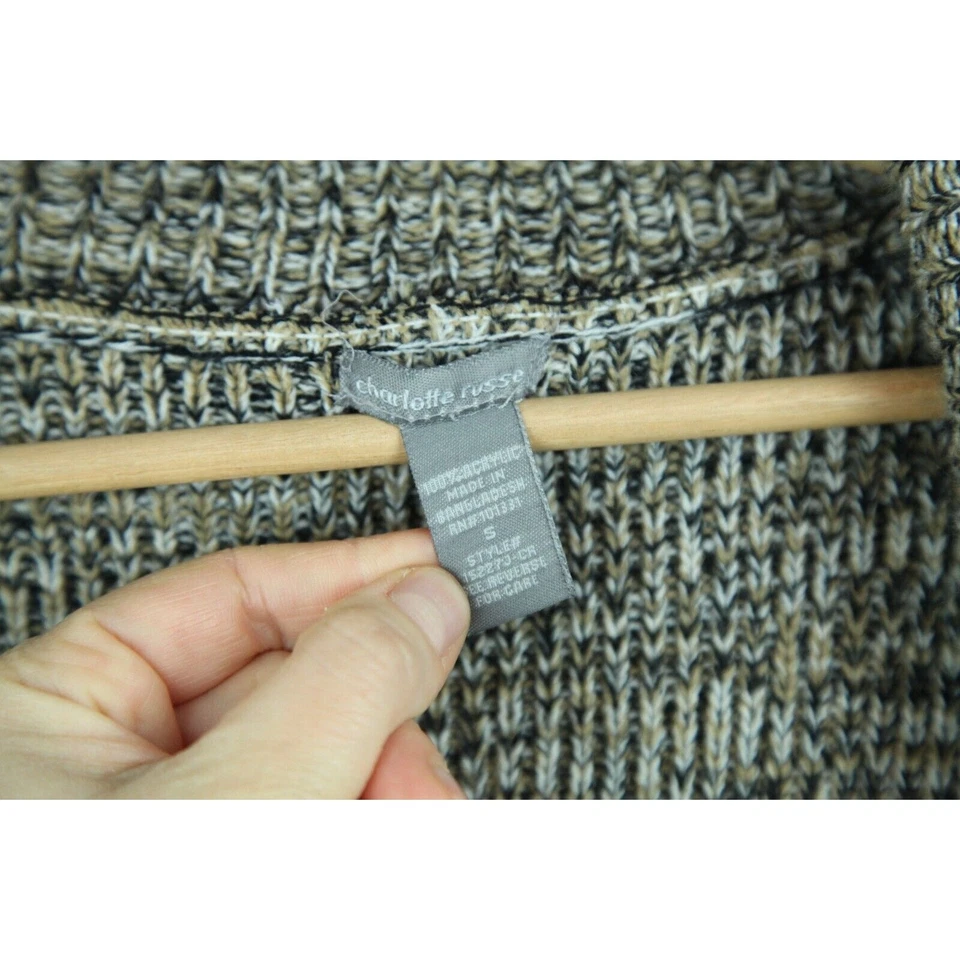 Cárdigan Charlotte Russe XS S envolvente suéter cuello chal boho Y2K Cabincore de colección Foto 2 de 4