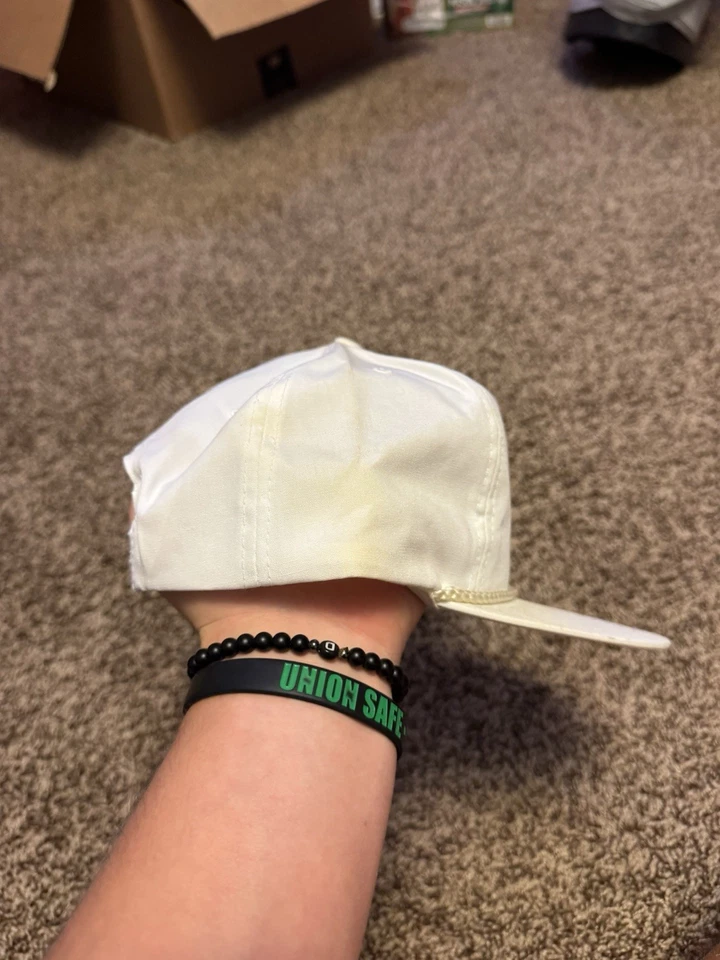 Chapéu boné branco Las Vegas Luxor Hotel vintage com alça Nevada tamanho único ajustável - Imagem 2 de 4