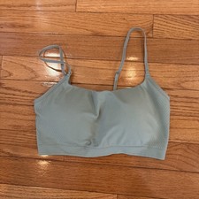 Auden Lightly Lined Bralette Pullover Style Size Med Green NWOT