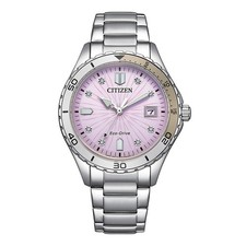 Citizen Women's Sport Date Indicator Eco-Drive Silver Watch 36MM FE6170-88X