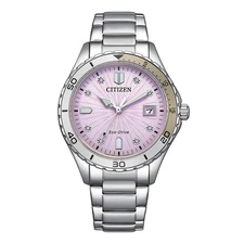 Citizen Women's Sport Date Indicator Eco-Drive Silver Watch 36MM FE6170-88X