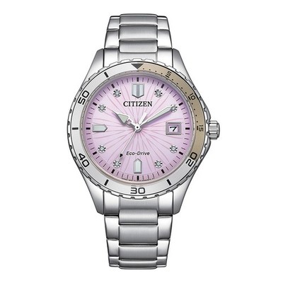 Citizen Women's Sport Date Indicator Eco-Drive Silver Watch 36MM