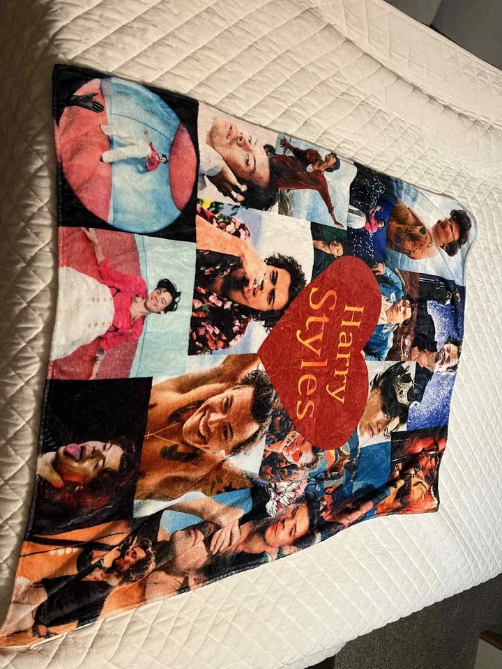 Harry Styles Blanket 40×50 Plush One Direction Boy Band  - Image 2 of 3