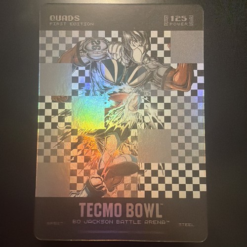 Bo Jackson Battle Arena -TECMO- Quads Big Pixel Steel Foil -Saquon Barkley *125*