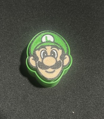 Luigi Off Super Mario 3D gedruckter Fidget Clicker aus PLA Material Kunststoff