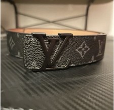 Louis Vuitton Black and Gray Monogram Belt 38/36